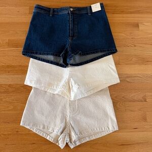 NWT Universal Thread Sailor Shorts High Rise Denim Three (3) Pairs Size 14